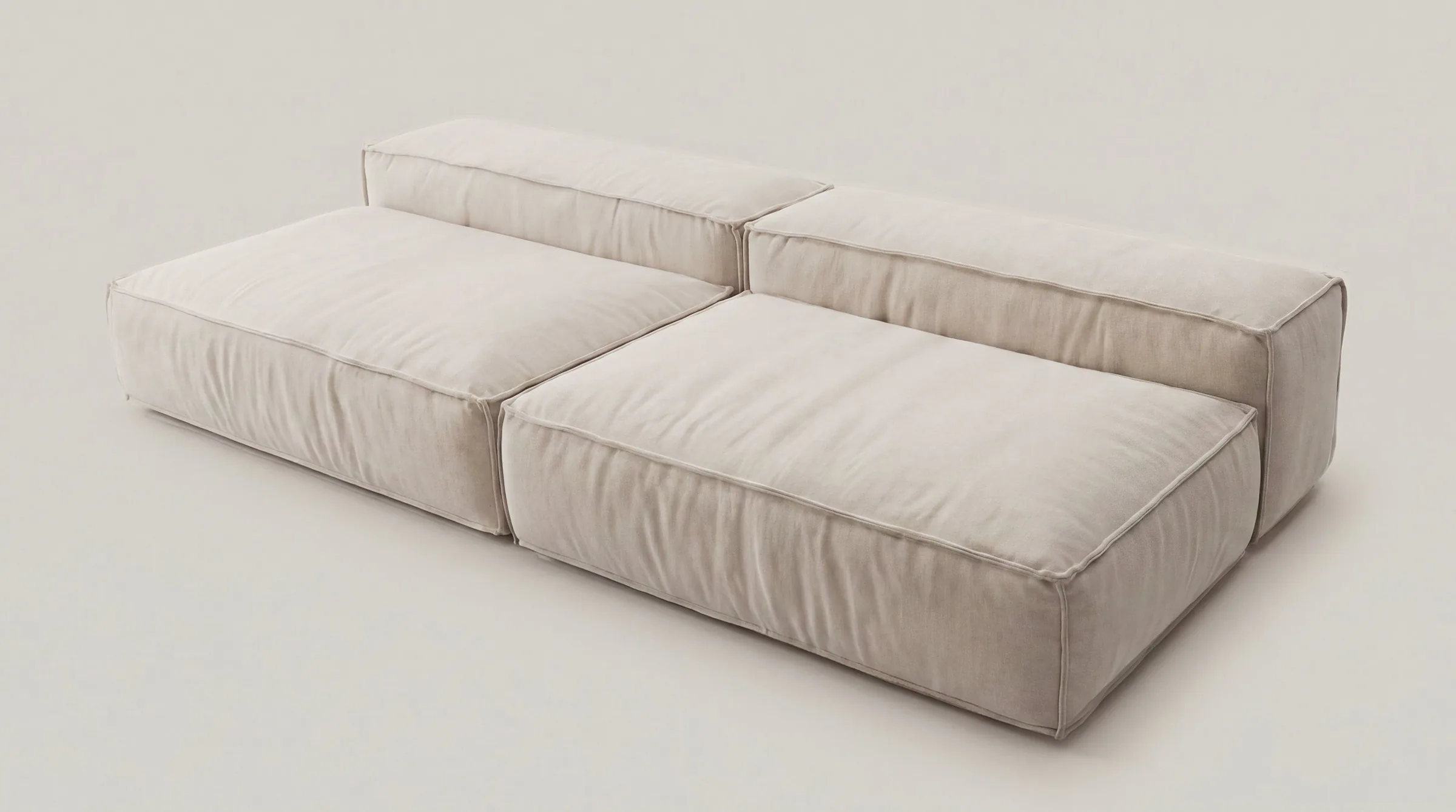 Cloud Form Linear in cream cotton, full view