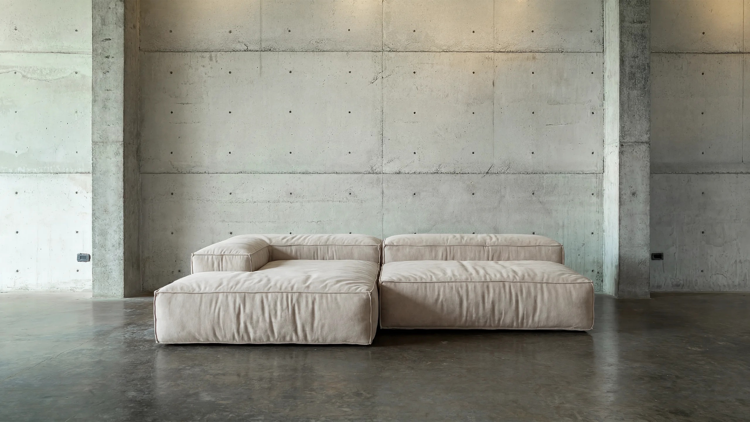 Cloud Form oversized modular sofa - mattress-scale surface for lying flat, sitting sideways, sprawled out